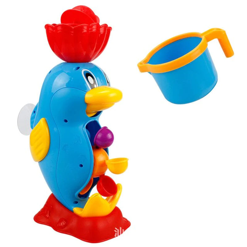 Cute Yellow Duck & Elephant Bath Toys - Fun Waterwheel Spray Tool for Kids!