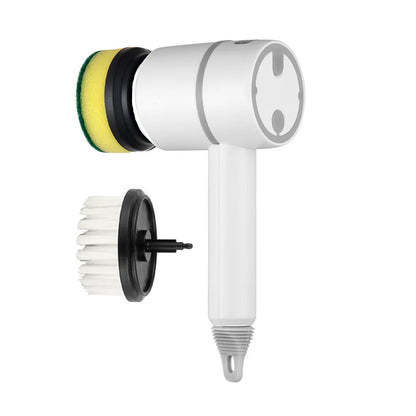 Electric Cleaning Brush USB Rechargeable - Wireless Automatic Spinning Scrubber with Replaceable Brush Heads for Kitchen Bathroom Bathtub and Tile Cleaning (1200mAh)