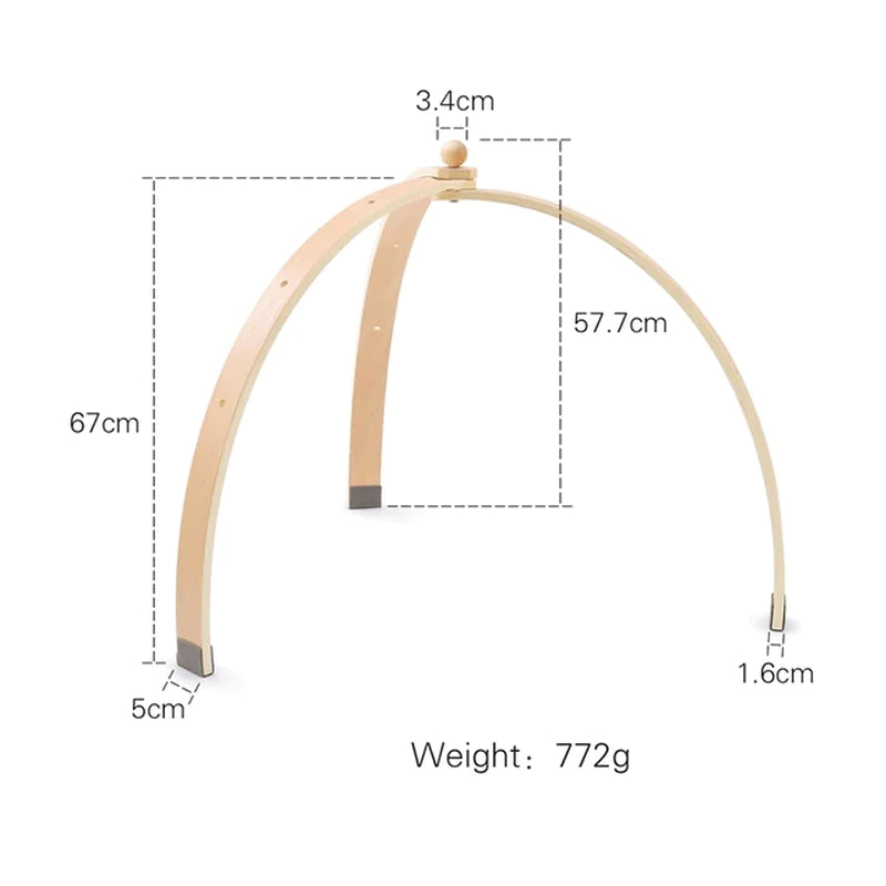 Deluxe Wooden Baby Play Gym Set with Rattle Toys - Perfect for Newborns and Nursery Decor