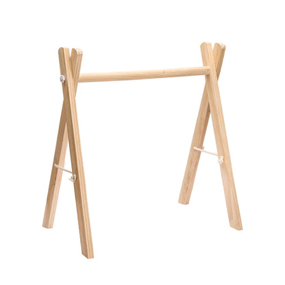 Deluxe Wooden Baby Play Gym Set with Rattle Toys - Perfect for Newborns and Nursery Decor