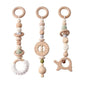 Deluxe Wooden Baby Play Gym Set with Rattle Toys - Perfect for Newborns and Nursery Decor
