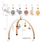 Deluxe Wooden Baby Play Gym Set with Rattle Toys - Perfect for Newborns and Nursery Decor