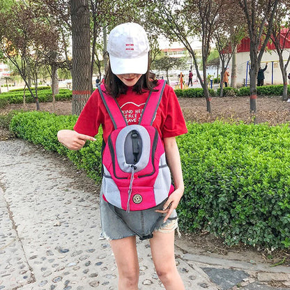 Portable Cat & Dog Backpack - Breathable, Adjustable Pet Carrier for Travel & Walking