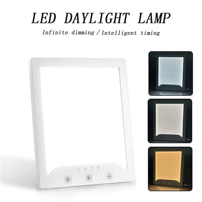 Full Spectrum SAD Lamp 10,000 Lux – Tunable Brightness & Color Temperature for Seasonal Mood Support – Desk & Home Therapy Light