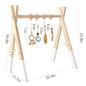 Deluxe Wooden Baby Play Gym Set with Rattle Toys - Perfect for Newborns and Nursery Decor