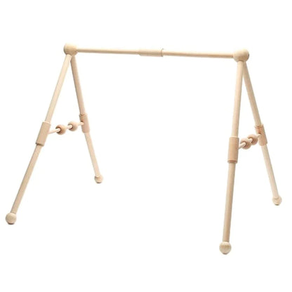 Deluxe Wooden Baby Play Gym Set with Rattle Toys - Perfect for Newborns and Nursery Decor