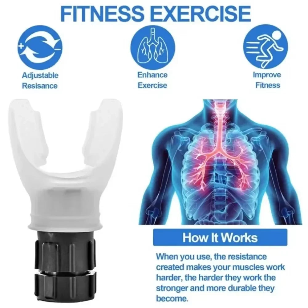 Enhance Your Lung Capacity: Adjustable Resistance Portable Breathing Trainer