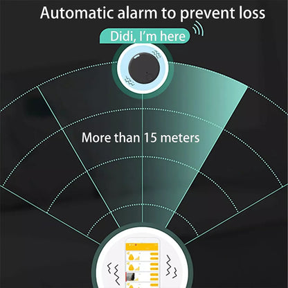 Bluetooth Mini Key Finder Tracker Tag with App Control - Compact Item Locator for Keys Wallets Bags and Pets with Separation Alerts and Two-Way Find
