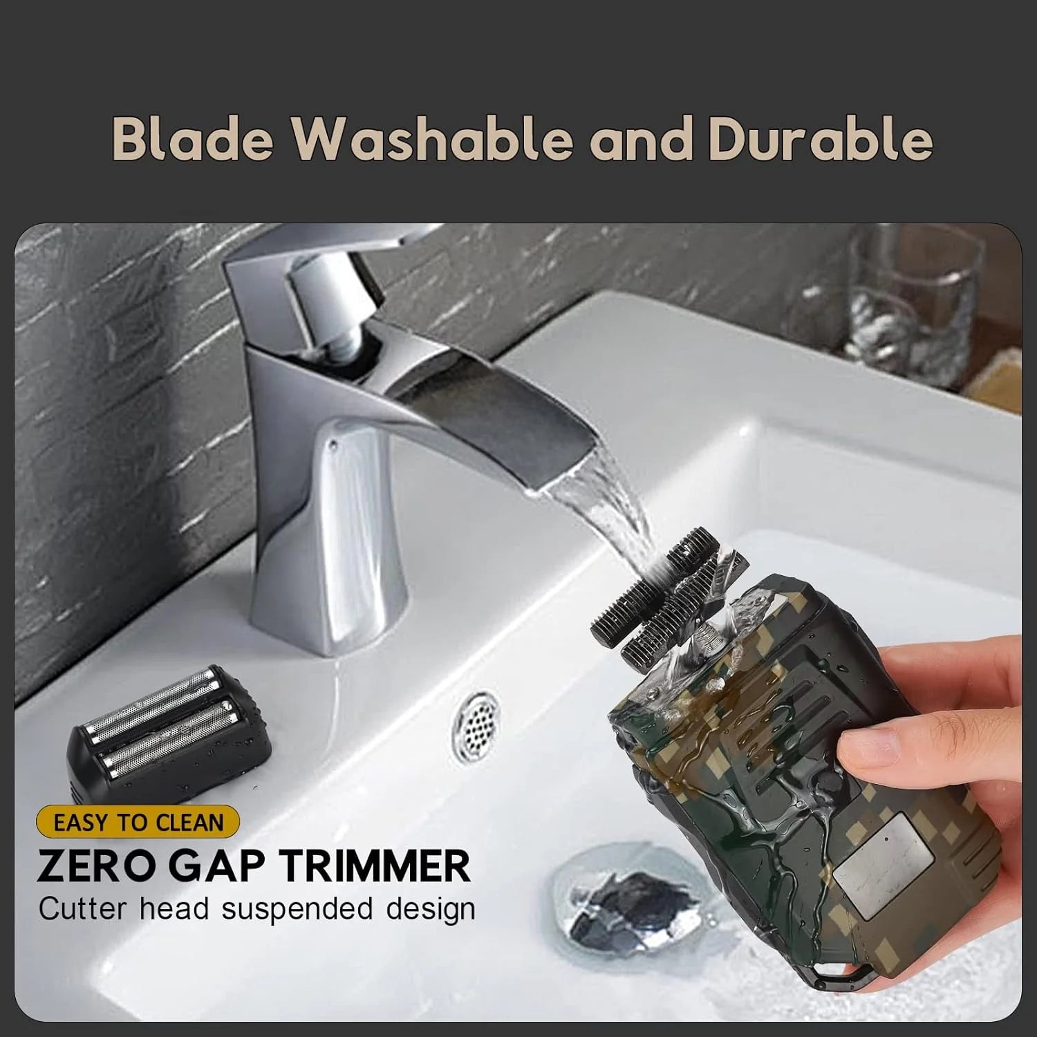 Ultimate Men's USB Rechargeable Electric Shaver - Dual Foil Blades, LED Display, IPX6 Waterproof, Perfect for Wet/Dry Use & Travel Lock