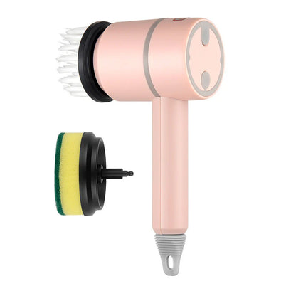 Electric Cleaning Brush USB Rechargeable - Wireless Automatic Spinning Scrubber with Replaceable Brush Heads for Kitchen Bathroom Bathtub and Tile Cleaning (1200mAh)