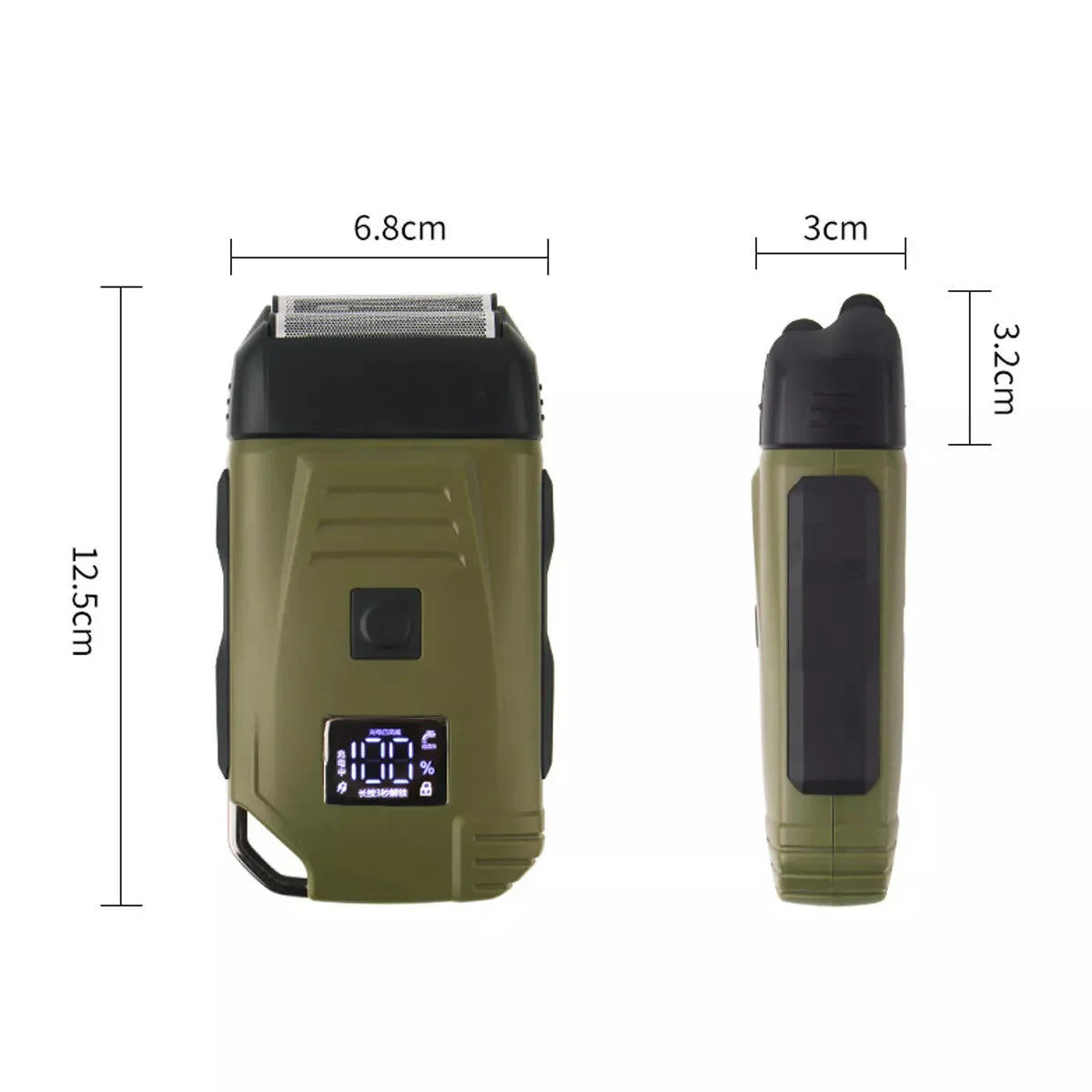 Ultimate Men's USB Rechargeable Electric Shaver - Dual Foil Blades, LED Display, IPX6 Waterproof, Perfect for Wet/Dry Use & Travel Lock