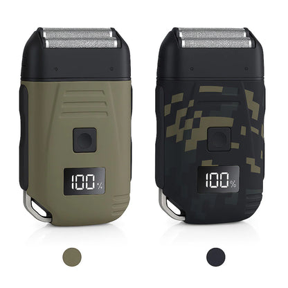 Ultimate Men's USB Rechargeable Electric Shaver - Dual Foil Blades, LED Display, IPX6 Waterproof, Perfect for Wet/Dry Use & Travel Lock