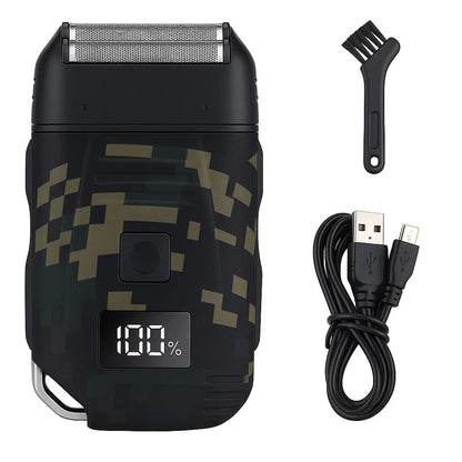 Ultimate Men's USB Rechargeable Electric Shaver - Dual Foil Blades, LED Display, IPX6 Waterproof, Perfect for Wet/Dry Use & Travel Lock