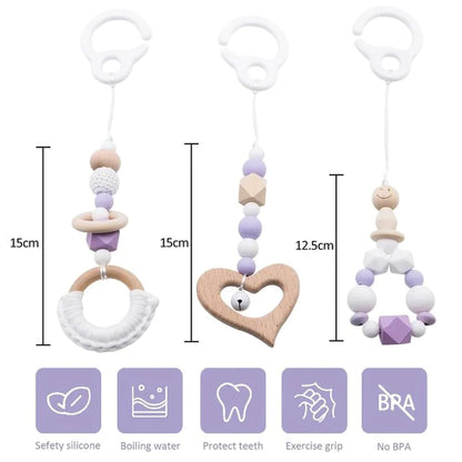 Deluxe Wooden Baby Play Gym Set with Rattle Toys - Perfect for Newborns and Nursery Decor