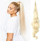 18" Clip-In Ponytail Hair Extension - Heat Resistant Synthetic Fiber with Claw Clip & Wrap Strap - Natural Matte Finish, Lightweight & Reusable