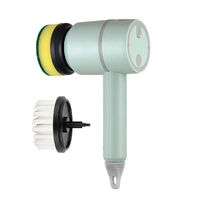 Electric Cleaning Brush USB Rechargeable - Wireless Automatic Spinning Scrubber with Replaceable Brush Heads for Kitchen Bathroom Bathtub and Tile Cleaning (1200mAh)
