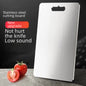 Stainless Steel Cutting Board Double-Sided Food Grade Chopping Board - Heavy Duty Mold Resistant Kitchen Board for Fruits Vegetables and Meat Preparation