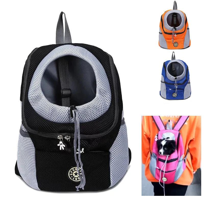 Portable Cat & Dog Backpack - Breathable, Adjustable Pet Carrier for Travel & Walking