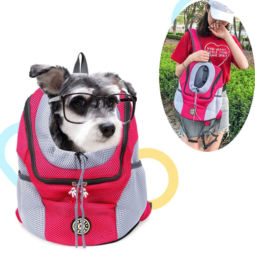 Portable Cat & Dog Backpack - Breathable, Adjustable Pet Carrier for Travel & Walking