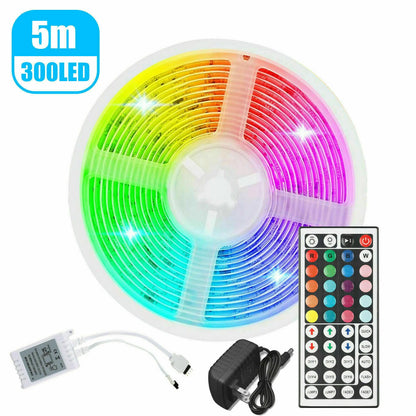 Vibrant 32FT RGB LED Strip Lights with 44-Key Remote - Waterproof & Flexible for Indoor/Outdoor Ambiance