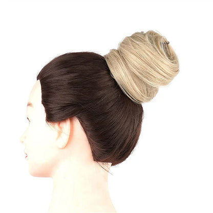 18" Clip-In Ponytail Hair Extension - Heat Resistant Synthetic Fiber with Claw Clip & Wrap Strap - Natural Matte Finish, Lightweight & Reusable
