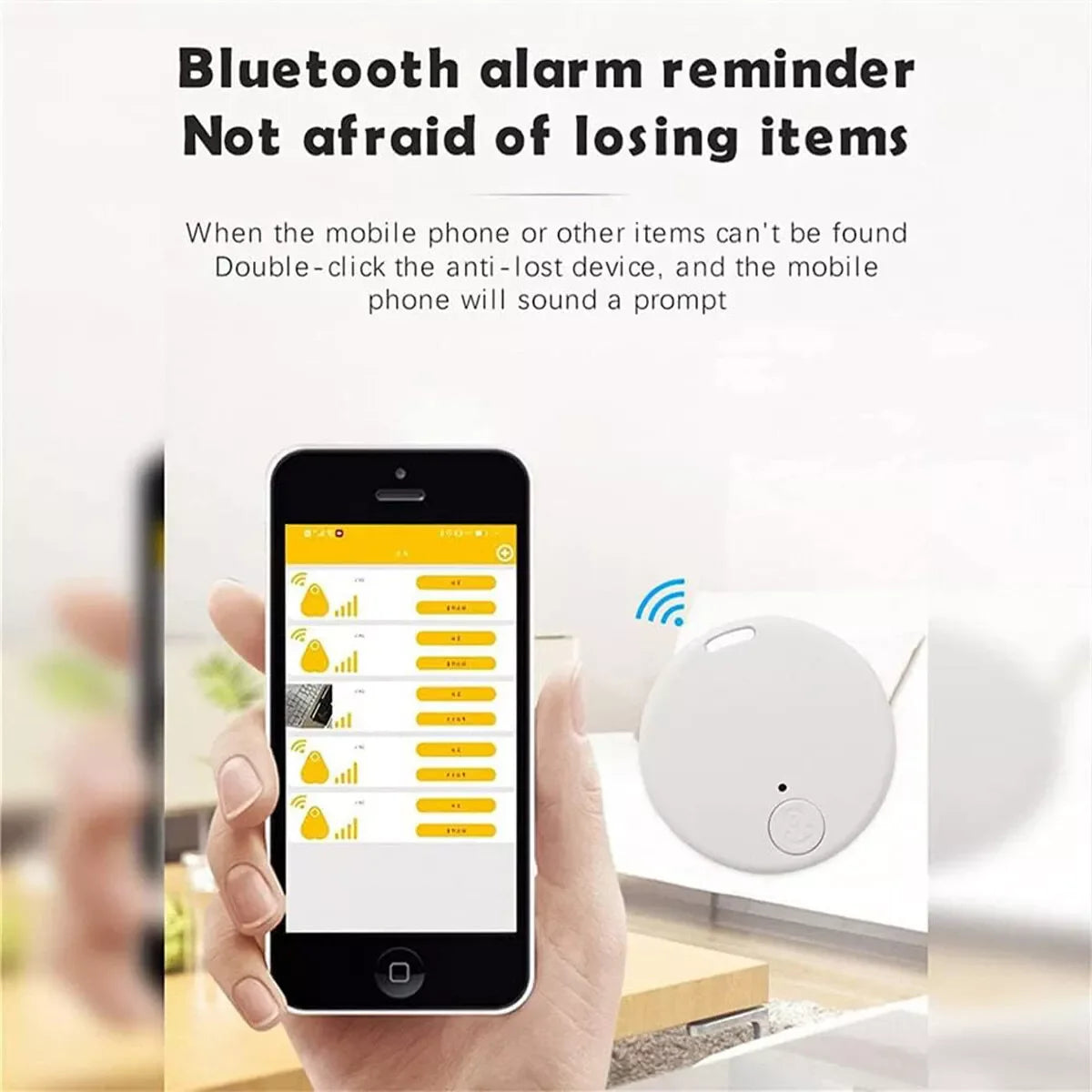 Bluetooth Mini Key Finder Tracker Tag with App Control - Compact Item Locator for Keys Wallets Bags and Pets with Separation Alerts and Two-Way Find