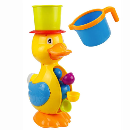 Cute Yellow Duck & Elephant Bath Toys - Fun Waterwheel Spray Tool for Kids!