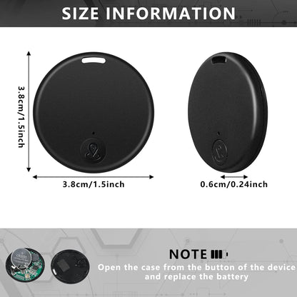Bluetooth Mini Key Finder Tracker Tag with App Control - Compact Item Locator for Keys Wallets Bags and Pets with Separation Alerts and Two-Way Find