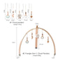 Deluxe Wooden Baby Play Gym Set with Rattle Toys - Perfect for Newborns and Nursery Decor