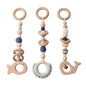 Deluxe Wooden Baby Play Gym Set with Rattle Toys - Perfect for Newborns and Nursery Decor
