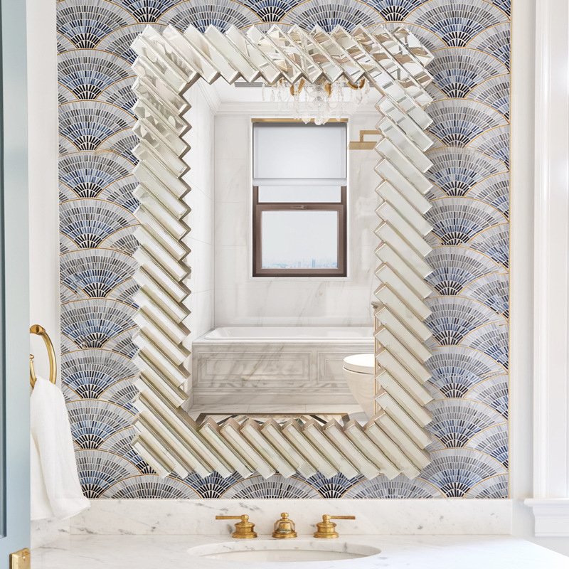 Add sophistication to your bathroom or dressing area with the Elegant Luxury Bathroom & Dressing Table Mirror. Combining European and American light luxury styles, this mirror features a half-length design, offering both practicality and style. With a large, high-quality glass surface and durable framing, it ensures a clear reflection for grooming or outfit checks. Ideal for modern or classic interiors, this mirror adds a luxurious touch while being easy to install. Perfect for daily use or as a decorative piece in any room.