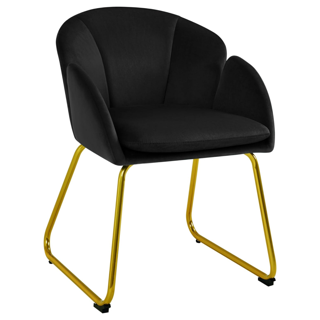 3316f049f57502628db81ea5fd2a570b Introducing the Flower Shape Velvet Armchair with Golden Metal Legs, a striking blend of modern design and exceptional comfort. This armchair is the ideal choice for anyone looking to elevate the style of their living room, bedroom, dressing room, or home office. Made from premium materials, it’s not just visually appealing but also built to provide long-lasting comfort and support.