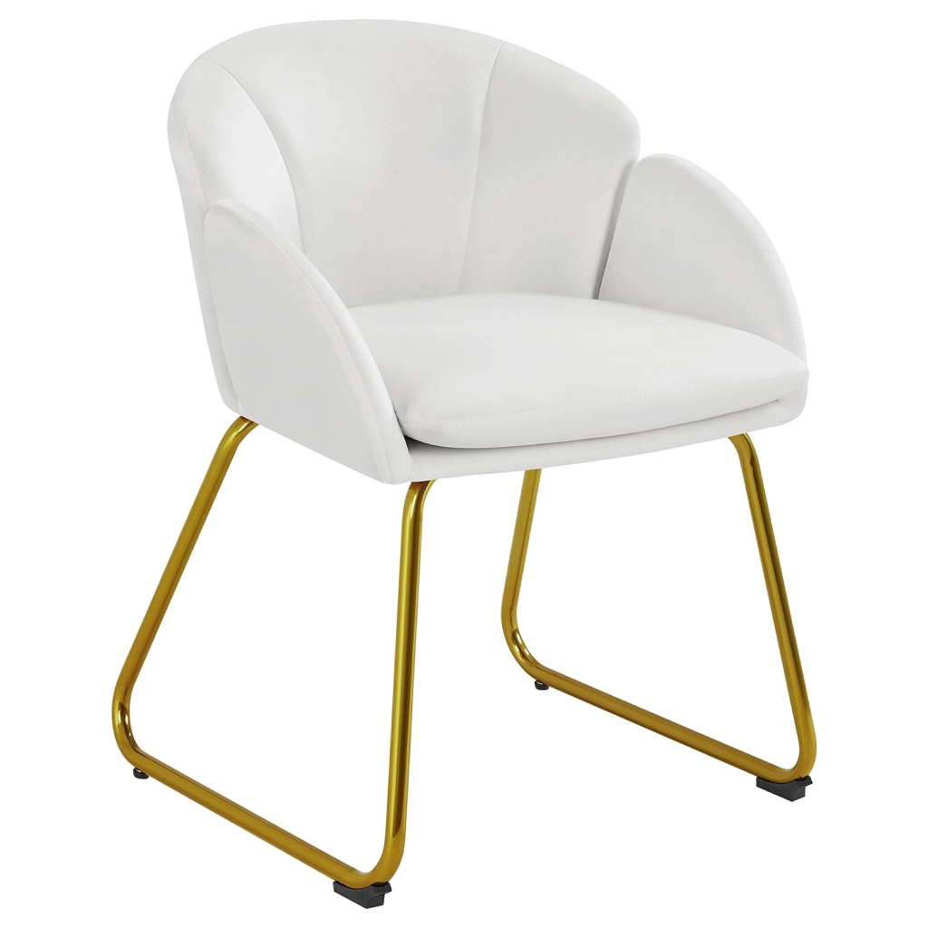 c00b86f7439ff91f21985739f8d01d14 Introducing the Flower Shape Velvet Armchair with Golden Metal Legs, a striking blend of modern design and exceptional comfort. This armchair is the ideal choice for anyone looking to elevate the style of their living room, bedroom, dressing room, or home office. Made from premium materials, it’s not just visually appealing but also built to provide long-lasting comfort and support.