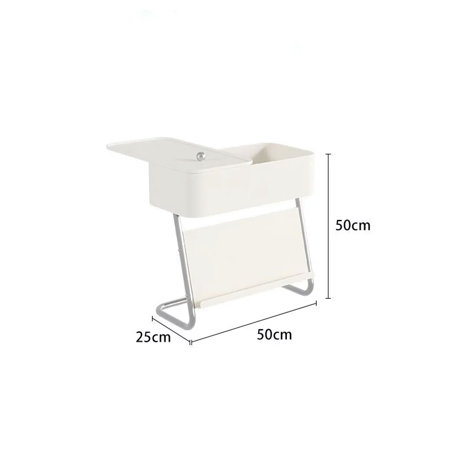 0ec5504fd802f3507043e55c91bac4a5.jpeg-full Elevate your living space with the Cart Sofa Side Table, a perfect blend of modern design and practical functionality. Featuring a sleek oval shape, sturdy metal construction, and a removable storage cabinet, this table helps keep your essentials organized while enhancing your decor. The built-in rollers make it easy to move and adjust, offering versatility as a sofa side table, tea table, or bedside companion. With its sophisticated charm and convenience, this table is an ideal addition to any contemporary home.