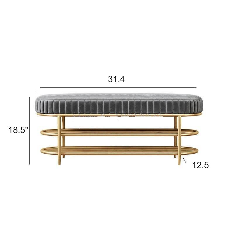 150025-3eaafb Elevate your entryway with our Velvet Shoe Storage Bench Ottoman, a stylish and functional addition to any home. Featuring a soft velvet surface and sturdy iron frame, this multi-purpose bench offers a comfortable spot to sit while storing your shoes on its 2-tier rack. Available in sizes from 60cm to 120cm, it fits seamlessly into any space. With its modern minimalist design, this bench helps keep your home organized while adding a touch of luxury to your décor. Ready to use with no assembly required—transform your home with elegance and practicality today!