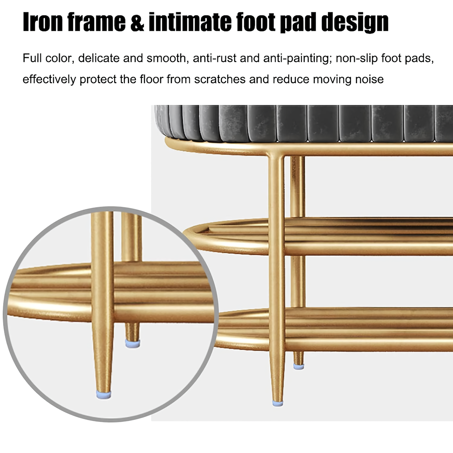150025-b82096-w Elevate your entryway with our Velvet Shoe Storage Bench Ottoman, a stylish and functional addition to any home. Featuring a soft velvet surface and sturdy iron frame, this multi-purpose bench offers a comfortable spot to sit while storing your shoes on its 2-tier rack. Available in sizes from 60cm to 120cm, it fits seamlessly into any space. With its modern minimalist design, this bench helps keep your home organized while adding a touch of luxury to your décor. Ready to use with no assembly required—transform your home with elegance and practicality today!
