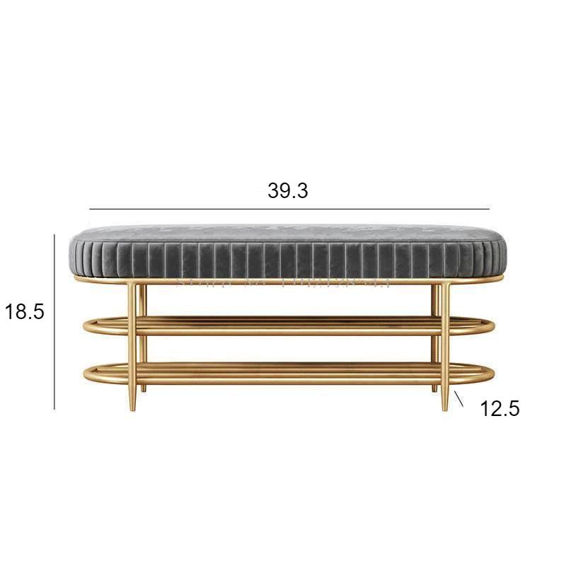 150025-c37df9 Elevate your entryway with our Velvet Shoe Storage Bench Ottoman, a stylish and functional addition to any home. Featuring a soft velvet surface and sturdy iron frame, this multi-purpose bench offers a comfortable spot to sit while storing your shoes on its 2-tier rack. Available in sizes from 60cm to 120cm, it fits seamlessly into any space. With its modern minimalist design, this bench helps keep your home organized while adding a touch of luxury to your décor. Ready to use with no assembly required—transform your home with elegance and practicality today!