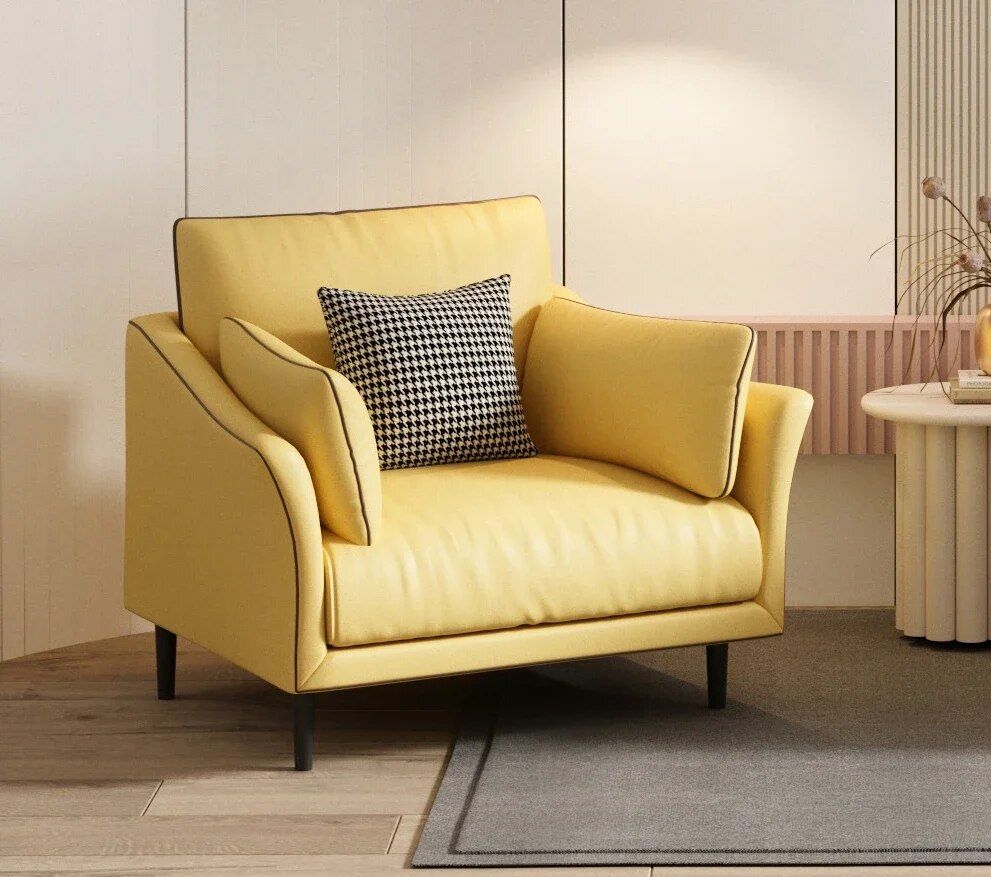 33058814a43ac895aa7bc97ab4193ed5 Introducing our Modern Nordic Single Sofa Chair, the perfect combination of style, comfort, and sophistication. Designed with sleek, contemporary lines, this chair is ideal for any room, offering both functionality and luxury. Made from high-quality composite fabrics and featuring a sturdy metal frame, it ensures lasting comfort and stability. Whether you’re unwinding in your living room, enjoying a quiet read in the bedroom, or adding elegance to your office, this chair enhances any space. With no assembly required and free shipping included, elevate your home with this stylish, versatile piece today!