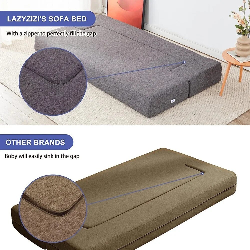 Introducing the Luxurious Convertible Floor Sofa Bed, the ultimate combination of comfort, style, and functionality. This versatile piece effortlessly transforms from a plush sofa into a cozy bed in seconds, making it perfect for both lounging and hosting guests. Designed with modern aesthetics in mind, it features built-in storage for easy organization, soft pillows for added comfort, and a washable cover for simple upkeep. Crafted with high-quality materials, this sofa bed adapts to any space, providing a practical and stylish solution for your living room, guest room, or studio. Experience unmatched comfort and convenience today!