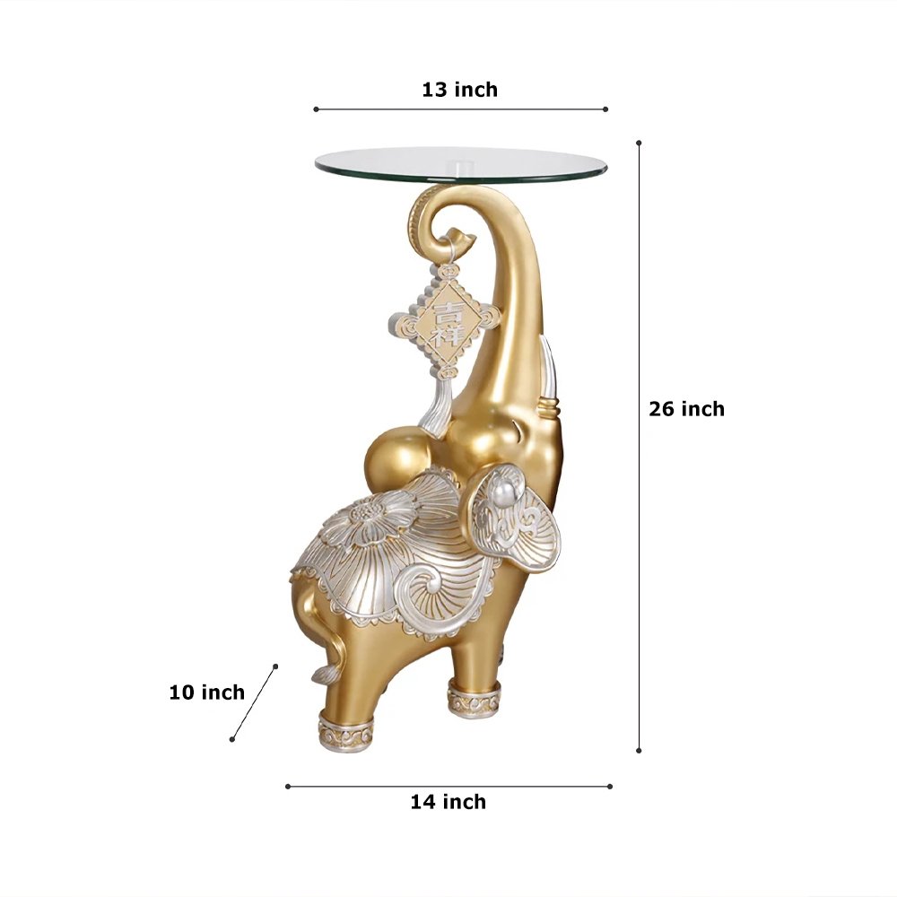 81d13a71ee00b793aac60791fd9029a9.jpg-full The Resin Elephant Glass Top Coffee Table is a stunning fusion of art and functionality, designed to be the centerpiece of any room. Featuring a lifelike elephant base crafted from premium resin and topped with durable tempered glass, this table adds a touch of elegance and creativity to your space. Available in two sizes, it serves as both a functional coffee table and a stylish storage solution. Perfect for living rooms, commercial spaces, or eclectic décor themes, this semi-handmade table is not just furniture—it's a conversation starter and a true work of art. Elevate your space with this unique and captivating piece!