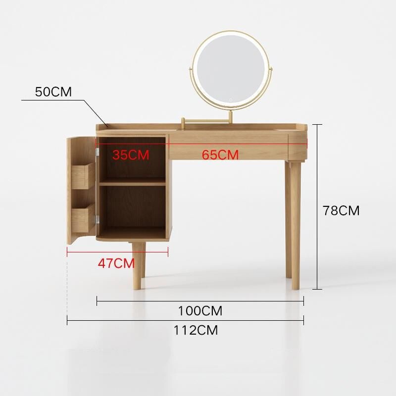 8a4b7063351f1018e4e2077eefdc2055 Introducing the Modern Minimalist Wood Vanity Dressing Table, the perfect combination of luxury, style, and functionality for contemporary homes. Designed with sleek wooden construction and a minimalist aesthetic, this vanity adds a touch of sophistication to any bedroom or hotel room. With its spacious 100x50x78cm dimensions, integrated mirror, and easy assembly, it offers both ample storage and an elevated getting-ready experience. Ideal for those who value both beauty and practicality, this vanity table enhances your space while keeping your beauty essentials organized and accessible.
