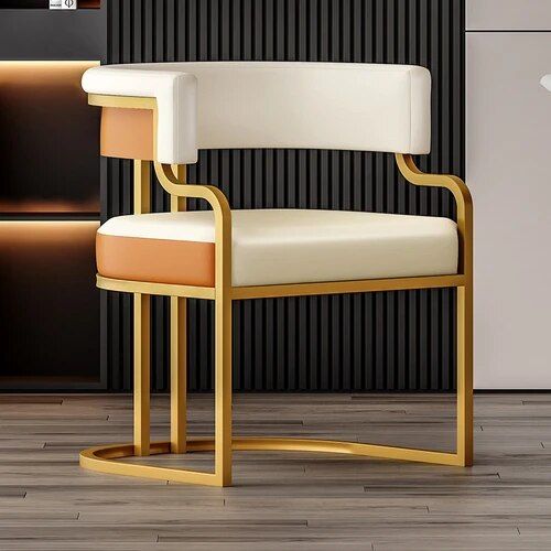 97adcedec9edb982f09ad4a6a9cd7b47 Introducing the Elegant Modern Accent Dining Chair with Handrails – a perfect fusion of style, comfort, and durability. Crafted with sturdy metal and designed in a sleek minimalist style, this chair enhances any space, from dining rooms to offices or outdoor areas. Its ergonomic backrest and convenient handrails offer extra comfort and support for extended seating. Measuring 50x56x73cm, it provides generous space while fitting seamlessly into various decor themes. Whether you're hosting a dinner party or simply enjoying a meal, this chair delivers both elegance and functionality, making it a versatile addition to any room.