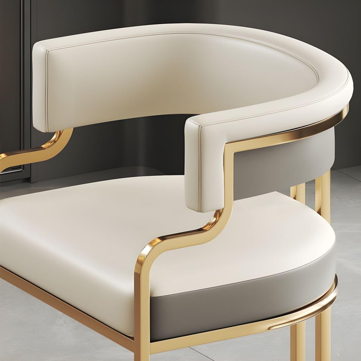 bdxty.jpg-full Introducing the Elegant Modern Accent Dining Chair with Handrails – a perfect fusion of style, comfort, and durability. Crafted with sturdy metal and designed in a sleek minimalist style, this chair enhances any space, from dining rooms to offices or outdoor areas. Its ergonomic backrest and convenient handrails offer extra comfort and support for extended seating. Measuring 50x56x73cm, it provides generous space while fitting seamlessly into various decor themes. Whether you're hosting a dinner party or simply enjoying a meal, this chair delivers both elegance and functionality, making it a versatile addition to any room.