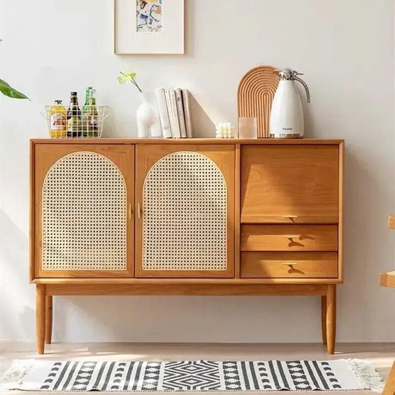 e7bef303b2b1c111dd1c998fa0503193.jpeg-full Elevate your home with the Solid Wood Japanese Rattan Tea and Book Cabinet, a perfect blend of refined Japanese aesthetics and durable American solid wood. This beautifully crafted cabinet features intricate rattan detailing, offering a natural, organic touch to any room. With ample storage space for tea sets, books, or decorative items, it combines functionality with timeless elegance. Its versatile design complements both traditional and contemporary décor, making it an ideal addition to your entrance, living room, or study. Experience lasting beauty and craftsmanship with this exquisite piece.