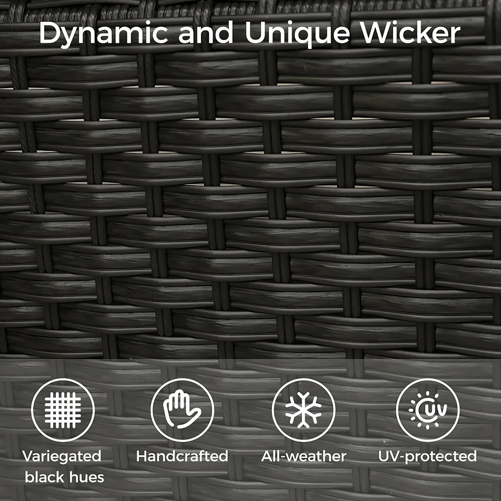ee24103760c4edeb4a14cab24a1b48bd Upgrade your outdoor living with the Luxury Wicker Outdoor Sectional Sofa Set. This sleek, modern set combines comfort and durability, making it the perfect addition to your balcony, backyard, or poolside. Featuring plush sponge-padded cushions, a rust-resistant steel frame, and all-weather PE rattan, it offers long-lasting relaxation and elegance. The spacious wicker coffee table adds both style and functionality, while the removable, machine-washable cushion covers ensure easy maintenance. Create a stylish, comfortable outdoor retreat with this versatile sectional set, ideal for lounging or entertaining.