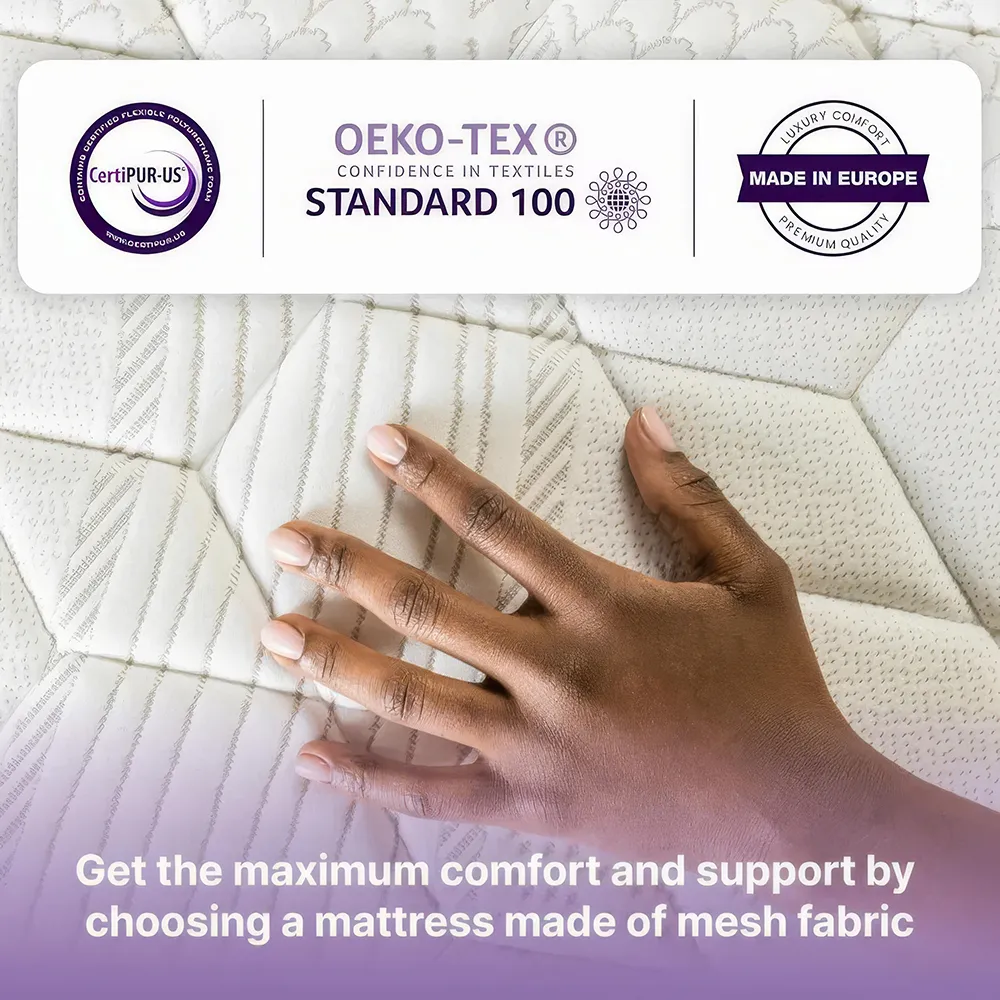 main-image-2-2-208 Experience the perfect balance of comfort and support with the 10-Inch Victoria Hybrid Full Size Mattress. Designed with cooling gel-infused memory foam and supportive pocket springs, this mattress offers a medium-firm feel ideal for spinal alignment and pressure relief. Its CertiPUR-US certified foams and OEKO-TEX Standard 100 textiles ensure both comfort and environmental safety. With easy setup through advanced compression technology, it arrives in a compact box and expands to its full size within 72 hours. Perfect for side and back sleepers, this mattress promises a cooler, more restful night’s sleep.