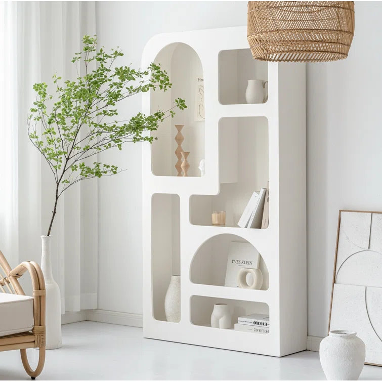 Introducing our Modern Minimalist Wood Display and Storage Cabinet, a sleek and versatile piece that combines elegance with efficiency. Crafted from high-quality wood, this cabinet is perfect for enhancing any room in your home, whether it's the living room, kitchen, or office. With a minimalist design, it offers ample storage space for books, kitchenware, or office essentials, while also providing a stylish platform to display decor items. Ready to use with no assembly required, this cabinet brings both modern luxury and practicality to your space.