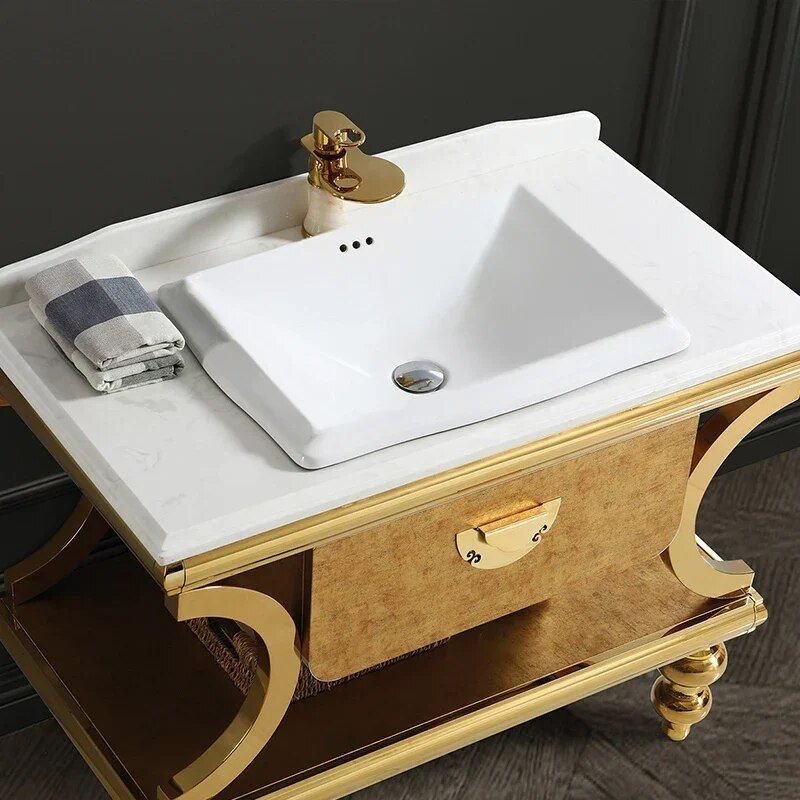 Transform your bathroom into a modern oasis with our Elegant Modern Solid Wood & Stainless Steel Bathroom Vanity Set. Combining sleek design with durability, this vanity features solid wood construction, a high-quality basin, and a rust-resistant 304 stainless steel frame. The integrated mirror light adds a touch of luxury, while the space-saving design offers ample storage and easy installation. Perfect for any bathroom size, this vanity set enhances both the functionality and aesthetics of your space. Elevate your daily routine with style, quality, and elegance—order now!