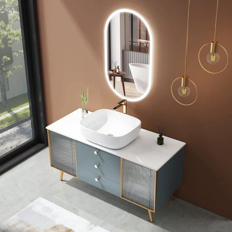 0a7244cae5b7e085e4d70d57e39e0928.jpg-full Elevate your bathroom with our Elegant Solid Wood Bathroom Vanity Set, a perfect blend of luxury and functionality. Crafted from durable solid wood, this sleek vanity features a modern design that complements any decor. The integrated basin and included mirror light enhance both style and practicality, providing perfect lighting for grooming. Ideal for both spacious and compact bathrooms, this vanity set is a timeless addition to your home, offering durability and sophistication for years to come. Transform your bathroom into a sanctuary of elegance today!