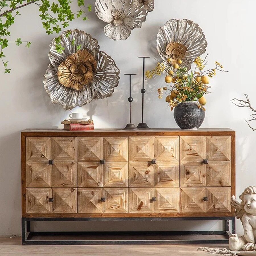 1eb86968e3ef6512267bbe206609bf9b.jpg-full Introducing our Elegant Vintage Solid Wood Stand—a perfect blend of minimalist modern design and classic retro charm. Crafted from premium pine and fir woods, this versatile stand features a sleek 150x41x80cm frame with four spacious drawers for organized storage. Its solid veneer finish with relief technique adds sophistication, making it a timeless piece for any living room. Whether used as a TV stand, storage solution, or display unit, this stand seamlessly enhances any decor with its durable, stylish construction.